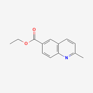 Ethyl 2-methylquinoline-6-carboxylate chemical structure (CAS 855763-77-8)