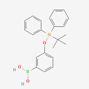 (3-((tert-Butyldiphenylsilyl)oxy)phenyl)boronic acid chemical structure (CAS 855779-05-4)