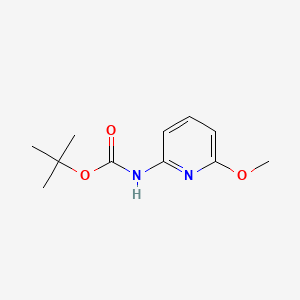 tert-Butyl (6-methoxypyridin-2-yl)carbamate chemical structure (CAS 855784-40-6)