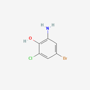 2-Amino-4-bromo-6-chlorophenol chemical structure (CAS 855836-14-5)