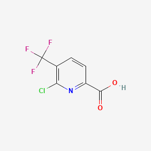 6-Chloro-5-(trifluoromethyl)picolinic acid chemical structure (CAS 855915-21-8)