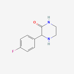 3-(4-Fluorophenyl)piperazin-2-one chemical structure (CAS 85606-96-8)
