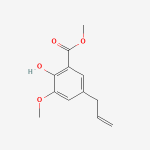 Methyl 5-allyl-2-hydroxy-3-methoxybenzoate chemical structure (CAS 85614-43-3)