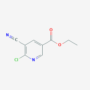 Ethyl 6-chloro-5-cyanonicotinate chemical structure (CAS 856165-97-4)