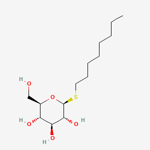 (2R,3S,4S,5R,6S)-2-(Hydroxymethyl)-6-(octylthio)tetrahydro-2H-pyran-3,4,5-triol chemical structure (CAS 85618-21-9)