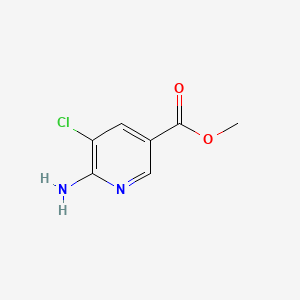 Methyl 6-amino-5-chloronicotinate chemical structure (CAS 856211-63-7)