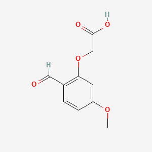 2-(2-Formyl-5-methoxyphenoxy)acetic acid chemical structure (CAS 856357-86-3)