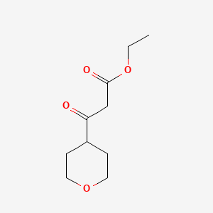 Ethyl 3-Oxo-3-(4-tetrahydropyranyl)propanoate chemical structure (CAS 856414-68-1)