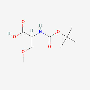 2-((tert-Butoxycarbonyl)amino)-3-methoxypropanoic acid chemical structure (CAS 856417-65-7)