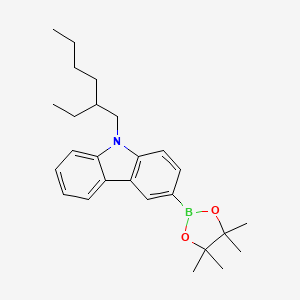 9-(2-Ethylhexyl)-3-(4,4,5,5-tetramethyl-1,3,2-dioxaborolan-2-yl)-9H-carbazole chemical structure (CAS 856422-41-8)