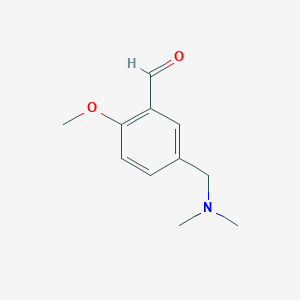 5-((Dimethylamino)methyl)-2-methoxybenzaldehyde chemical structure (CAS 856434-73-6)