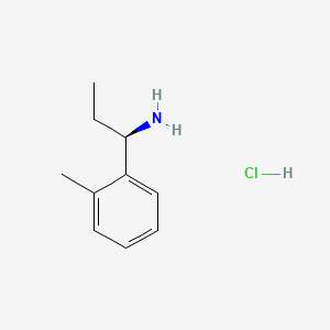 (R)-1-(o-Tolyl)propan-1-amine hydrochloride chemical structure (CAS 856562-93-1)