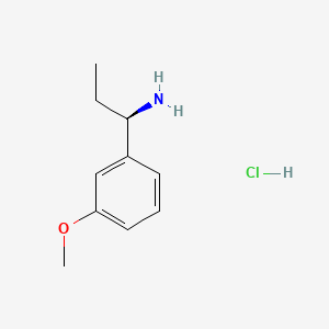 (R)-1-(3-Methoxyphenyl)propan-1-amine hydrochloride chemical structure (CAS 856562-95-3)
