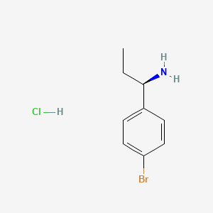 (R)-1-(4-Bromophenyl)propan-1-amine hydrochloride chemical structure (CAS 856562-96-4)