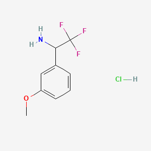 2,2,2-Trifluoro-1-(3-methoxyphenyl)ethanamine hydrochloride chemical structure (CAS 856563-09-2)