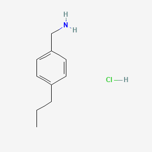 (4-Propylphenyl)methanamine hydrochloride chemical structure (CAS 856627-23-1)