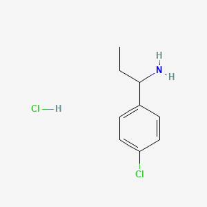 1-(4-Chlorophenyl)propan-1-amine hydrochloride chemical structure (CAS 856629-61-3)