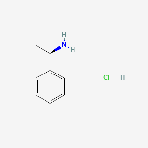 (R)-1-(p-Tolyl)propan-1-amine hydrochloride chemical structure (CAS 856646-02-1)