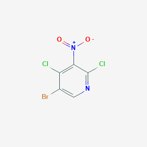5-Bromo-2,4-dichloro-3-nitropyridine chemical structure (CAS 856850-68-5)