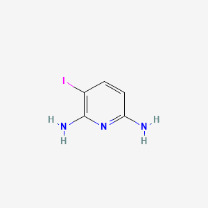 3-Iodopyridine-2,6-diamine chemical structure (CAS 856851-34-8)