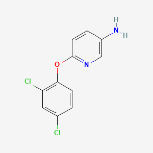6-(2,4-Dichlorophenoxy)pyridin-3-amine chemical structure (CAS 85686-48-2)