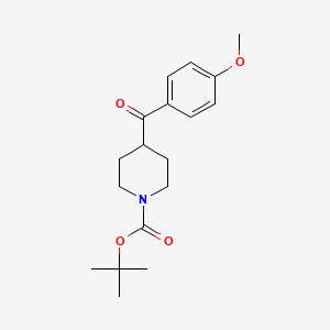 tert-Butyl 4-(4-methoxybenzoyl)piperidine-1-carboxylate chemical structure (CAS 856936-55-5)