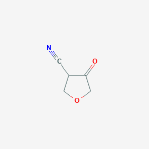 4-Oxotetrahydrofuran-3-carbonitrile chemical structure (CAS 856945-68-1)