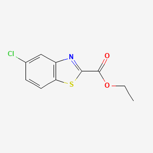 Ethyl 5-chloro-1,3-benzothiazole-2-carboxylate chemical structure (CAS 857081-41-5)