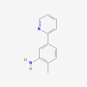 2-Methyl-5-(pyridin-2-yl)aniline chemical structure (CAS 857221-89-7)