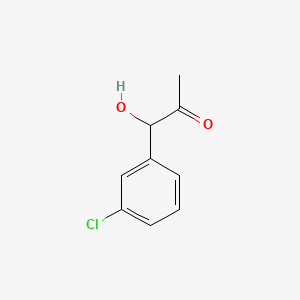 1-(3-Chlorophenyl)-1-hydroxypropan-2-one chemical structure (CAS 857233-13-7)