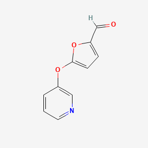 5-(Pyridin-3-yloxy)furan-2-carbaldehyde chemical structure (CAS 857284-14-1)