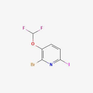 2-Bromo-3-(difluoromethoxy)-6-iodopyridine chemical structure (CAS 857295-23-9)