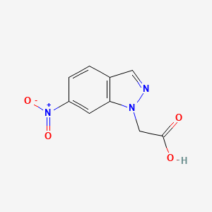 2-(6-Nitro-1H-indazol-1-yl)acetic acid chemical structure (CAS 857801-04-8)