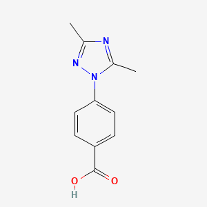 4-(3,5-Dimethyl-1H-1,2,4-triazol-1-yl)benzoic acid chemical structure (CAS 858003-28-8)