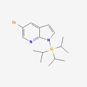 5-Bromo-1-(triisopropylsilyl)-1H-pyrrolo[2,3-b]pyridine chemical structure (CAS 858116-66-2)