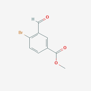 Methyl 4-bromo-3-formylbenzoate chemical structure (CAS 858124-35-3)