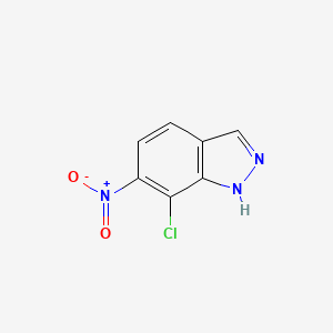 7-Chloro-6-nitro-1H-indazole chemical structure (CAS 858227-32-4)
