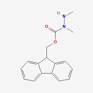 (9H-Fluoren-9-yl)methyl 1,2-dimethylhydrazine-1-carboxylate chemical structure (CAS 858353-45-4)