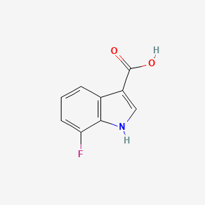 7-Fluoro-1H-indole-3-carboxylic acid chemical structure (CAS 858515-66-9)