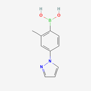 (2-Methyl-4-(1H-pyrazol-1-yl)phenyl)boronic acid chemical structure (CAS 858523-47-4)