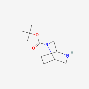 tert-Butyl 2,5-Diazabicyclo[2.2.2]octane-2-carboxylate chemical structure (CAS 858671-91-7)