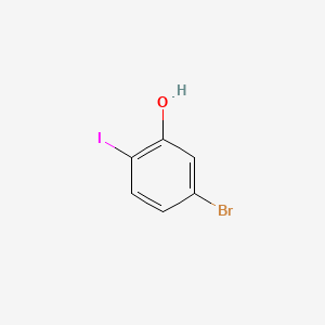 5-Bromo-2-iodophenol chemical structure (CAS 858855-11-5)