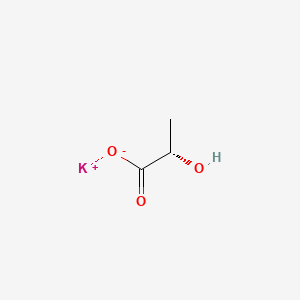 Potassium (S)-2-hydroxypropanoate chemical structure (CAS 85895-78-9)
