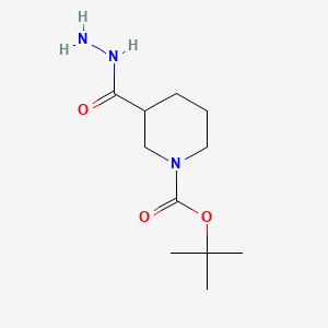 tert-Butyl 3-(hydrazinecarbonyl)piperidine-1-carboxylate chemical structure (CAS 859154-32-8)