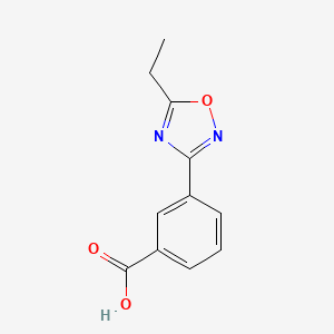3-(5-Ethyl-1,2,4-oxadiazol-3-yl)benzoic acid chemical structure (CAS 859155-81-0)