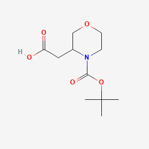 4-Boc-3-Carboxymethylmorpholine chemical structure (CAS 859155-89-8)