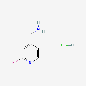 (2-Fluoropyridin-4-yl)methanamine hydrochloride chemical structure (CAS 859164-65-1)
