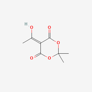5-(1-Hydroxyethylidene)-2,2-dimethyl-1,3-dioxane-4,6-dione chemical structure (CAS 85920-63-4)