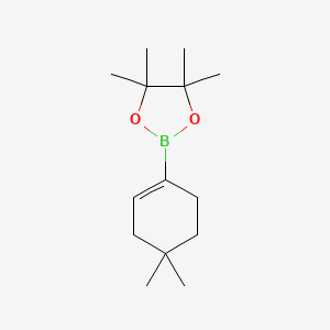 2-(4,4-Dimethyl-1-cyclohexen-1-yl)-4,4,5,5-tetramethyl-1,3,2-dioxaborolane chemical structure (CAS 859217-67-7)