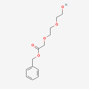 Benzyl 2-(2-(2-hydroxyethoxy)ethoxy)acetate chemical structure (CAS 859436-27-4)